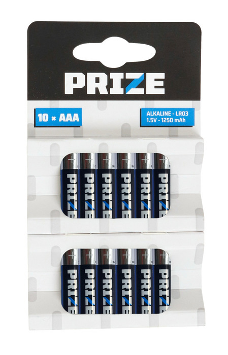 Batteri alkaline AAA 10-pk. - PRIZE®